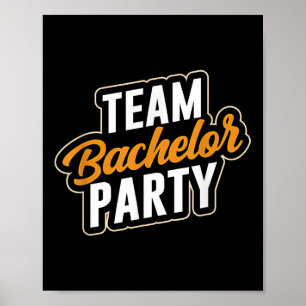 Poster Équipe Bachelor Party Mariée Groom _4
