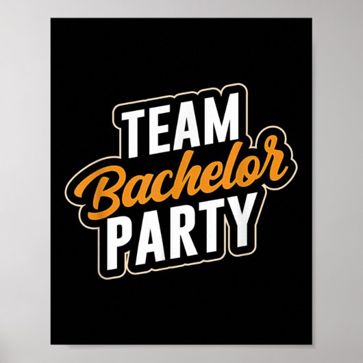 Poster Équipe Bachelor Party Mariée Groom _4 (Devant)