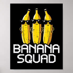 Poster Équipe Banana Team Funny Fruit Team Matching Women