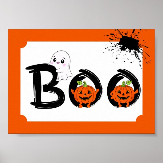 Poster Équipe Boo drôle Halloween (Devant)
