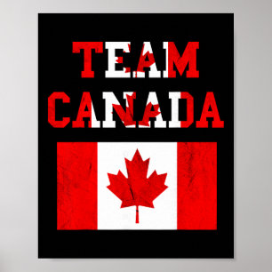 Poster Équipe Canada Équipe de soccer canadienne Feuille