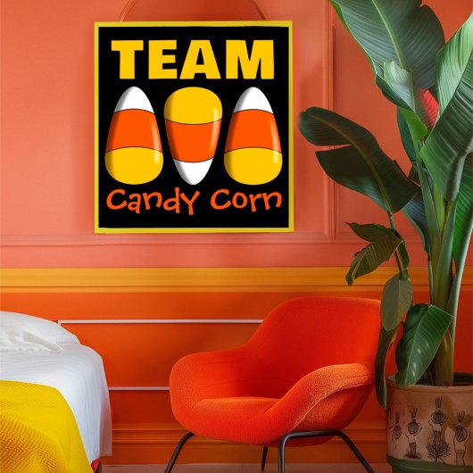 Poster Équipe Candy Corn Halloween