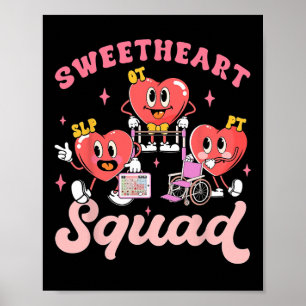 Poster Équipe Chérie Slp Ot Pt Cœur De Bonbon Joyeuse Sai