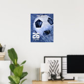 Poster Équipe commémorative de football féminin fin de sa (Bureau à domicile)