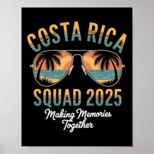 Poster Équipe Costa Rica 2025 Vacances Tropical Pura Vida