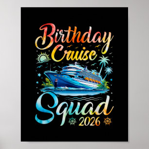 Poster Équipe Croisière Anniversaire 2026 Croisière Fête