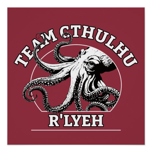 Poster Équipe Cthulhu R'lyeh Lovecraft (Devant)