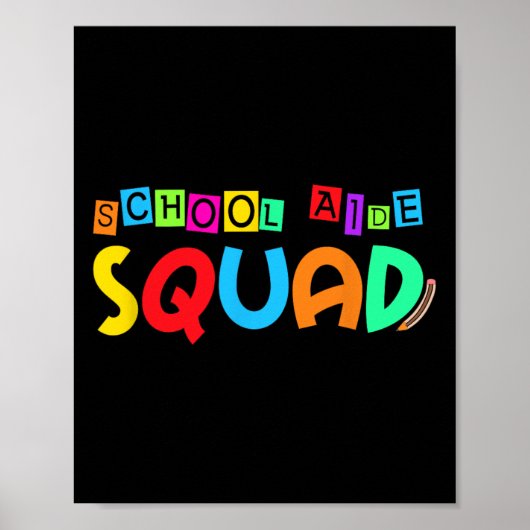 Poster Équipe d'aide scolaire rentrée scolaire professeur (Devant)
