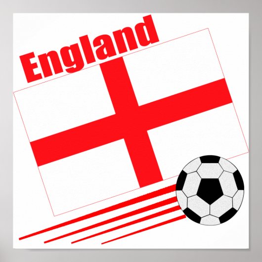 Poster Équipe d'Angleterre de football (Devant)