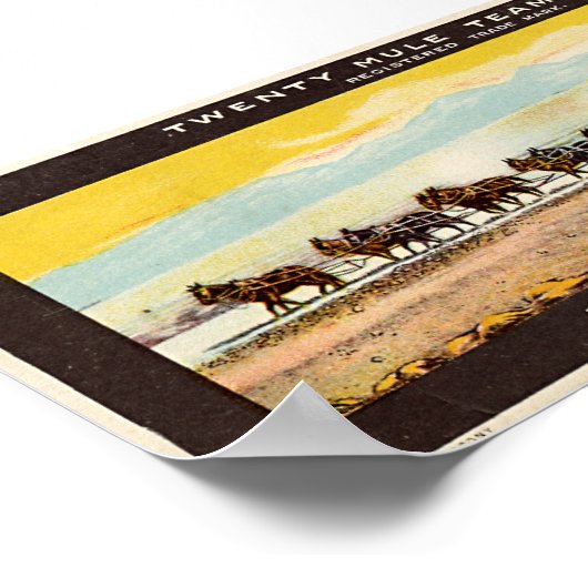 Poster Équipe de 20 Mules Borax (Coin)