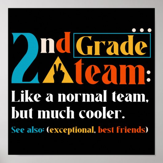 Poster Équipe De 2E Année Comme Une Équipe Normale Mais B (Devant)