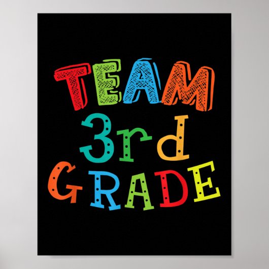 Poster Équipe de 3e année - 3e année Enfants de 3e année; (Devant)