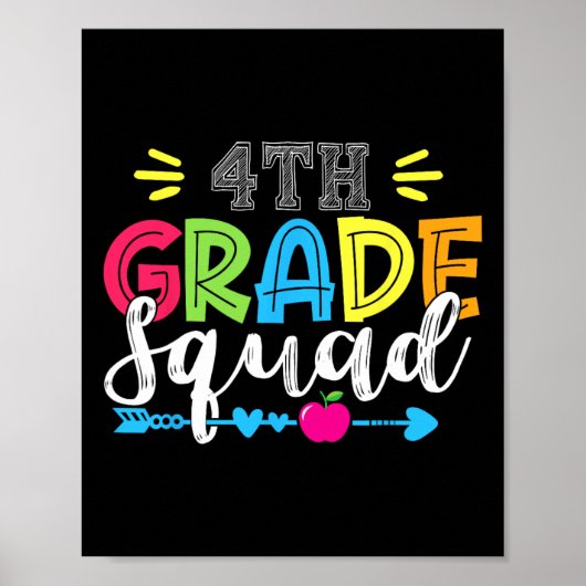 Poster Équipe de 4e année Équipe Ck Retour à l'école Ense (Devant)