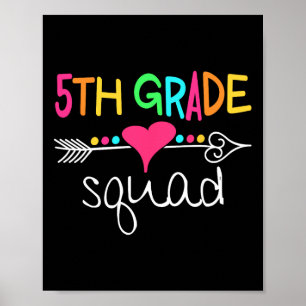 Poster Équipe de 5e année cinquième enseignant étudiant é