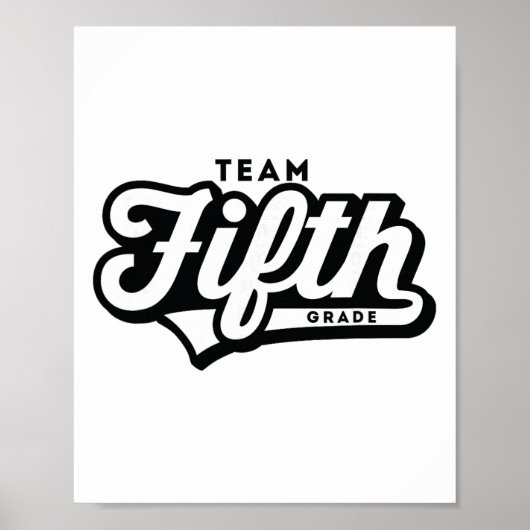 Poster Équipe de 5e année Professeur d'école Cinquième st (Devant)
