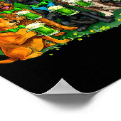 Poster Équipe de amateurs de chiens de la Saint-Patrick (Coin)