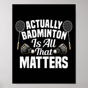 Poster Équipe de badminton Match S Joueur de badminton à