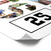 Poster Équipe de baseball Graduation - collage photo (Coin)