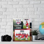 Poster Équipe de baseball | Mate de mémoire photo<br><div class="desc">Une impression de mémoire de base-ball de style traditionnel. Ces garde-souvenirs sont conçus pour tenir un portrait individuel et une image d'équipe. Ajoutez leur numéro de maillot et le nom dans un script "signature" sur la photo des joueurs pour ressembler à leur autographe. Une façon de commémorer la participation d'un...</div>