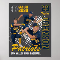 Équipe de baseball Photo personnalisée Senior Nigh