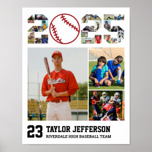 Poster Équipe de baseball Senior 2025 Sports Photo Collag