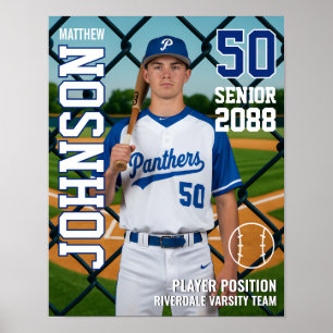 Poster Équipe de baseball senior Photo personnalisée Spor