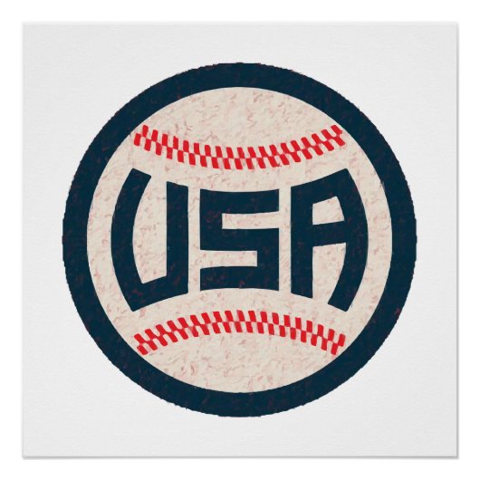 Poster Équipe de baseball USA (Devant)
