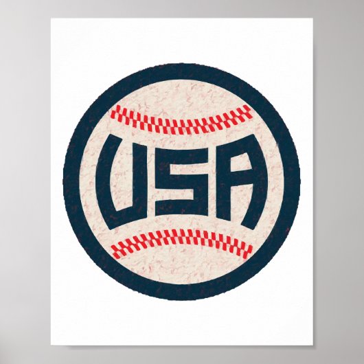 Poster Équipe de baseball USA (Devant)