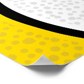 Poster équipe de basket-ball en or bleu couleurs accueil (Coin)