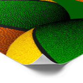 Poster équipe de basket-ball en or vert couleurs accueil (Coin)