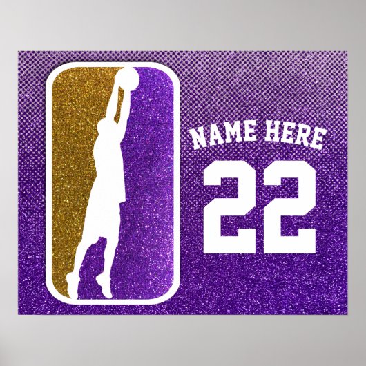 Poster Équipe de basket-ball Parties scintillant Sports C (Devant)