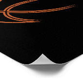 Poster Équipe de basket-ball Silhouette (Coin)