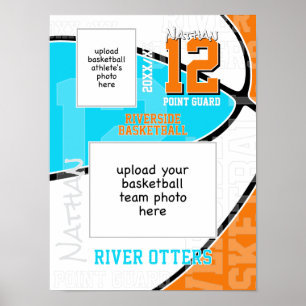 Poster Équipe de basketball aux couleurs de TOUTE équipe