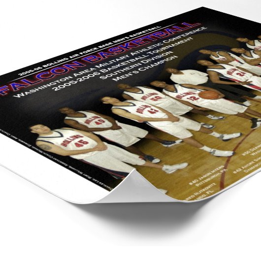 Poster Équipe de basketball de l'AFB (Coin)