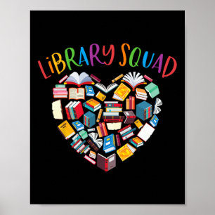 Poster Équipe de bibliothèque Bibliothécaire Bouquineur A