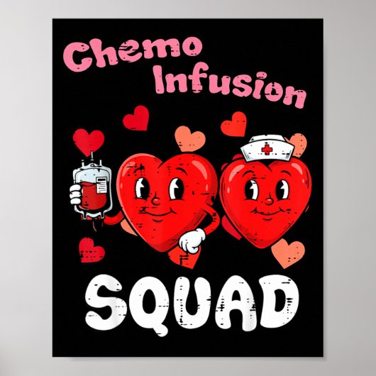 Poster Équipe de blouse de la Saint-Valentin infirmière c (Devant)