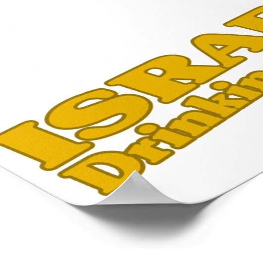 Poster Équipe de boisson d'Israël (Coin)