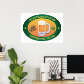 Poster Équipe de boisson radioamateur (Bureau à domicile)