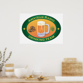 Poster Équipe de boisson radioamateur (Cuisine)
