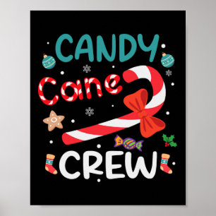 Poster Équipe de bonbons de Noël amateur de canne à bonbo