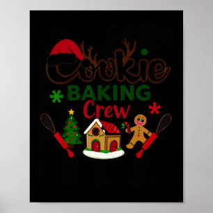 Poster Équipe de boulangerie familiale drôle de fabricati