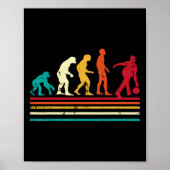 Poster Équipe de bowling rétro Bowler Evolution Hommes Fe (Devant)