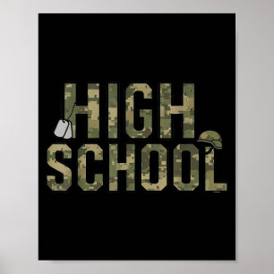 Poster Équipe de camouflage lycée rentrée scolaire profes