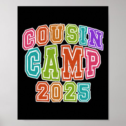 Poster Équipe de camping des cousins 2025 Printemps Break (Devant)