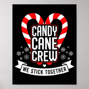 Poster Équipe de canne en bonbon de Noël Nous restons ens