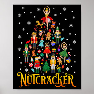 Poster Équipe de casse-noisettes de Noël vintage appariés