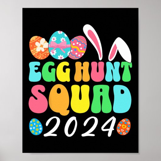 Poster Équipe de chasse aux oeufs 2024 Équipe de chasse a (Devant)