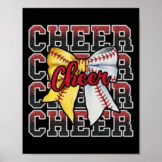 Poster Équipe de cheer coquette bow sport vendre softll r (Devant)