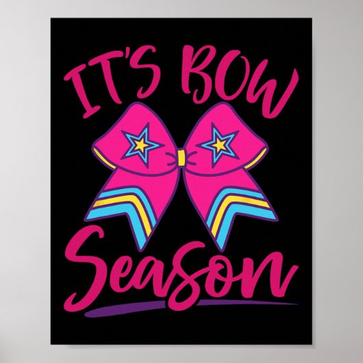 Poster Équipe de compétition de cheerleading Coquette Bow (Devant)