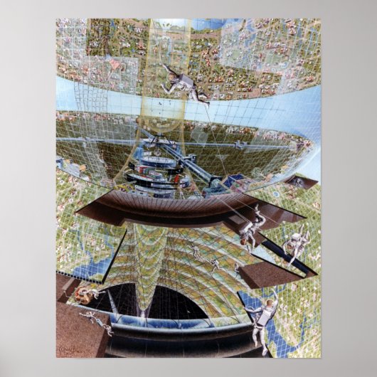 Poster Équipe de construction de la colonie spatiale au t (Devant)